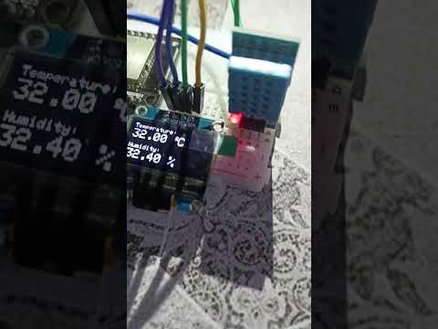Temperature and Humidity Sensor using ESP32 #project