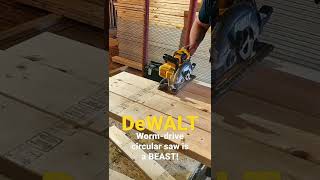 Putting in work with the new DeWalt worm-drive circular saw. This thing is a BEAST! #scavetta_renos