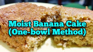 Moist Banana Cake (One-bowl Method)