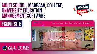 Multi School, Madrasa, College, University Education Management Software | front site