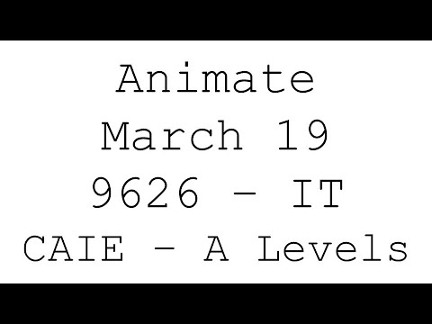 Animate | March 2019 | 9626_m19_qp_4 Past Paper