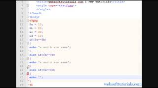 Php tutorials in hindi   urdu   15   else if statement in php | PHP Master | Learning