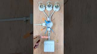 3 Gang switch wiring #electricalwiring #diy #electrical #lightswitch #electricalinstallation