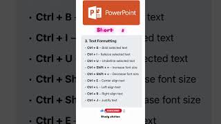 PowerPoint text formatting shortcuts #computerknowledge #viralvideo