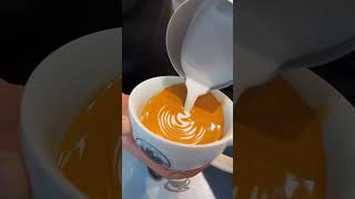 Latte Art with free style #Latte #coffeerecipes #lateart #coffeelatte #latte #coffeedrinks