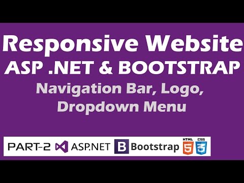 Responsive Website - ASP .NET & Bootstrap - Part 2 - Navigation Bar, Logo, Dropdown Menu