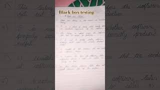 Balck box testing in software engineering #Softwaretester  #blackboxtesting #softwaretesting