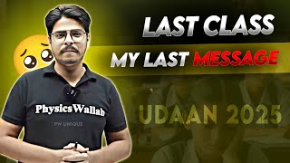 Last Physics Class Of UDAAN 2025 😩 Ft. Rakshak Sir 😢 #pwfoundation #rakshaksir