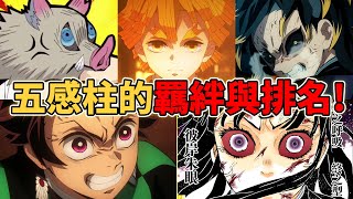 鬼滅之刃五感柱隱藏的羈絆與排名！炭治郎徹底超越柱？善逸伊之助香奈乎玄彌實力真的達到柱級了嗎？