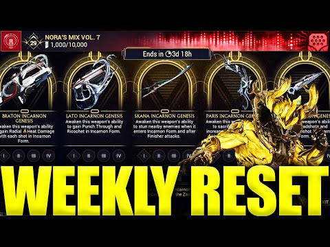 Nightwave Rhino Heirloom Belly of the Beast This Week! Warframe Weekly Reset!