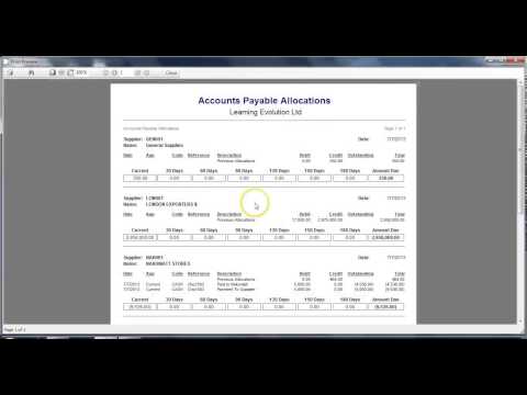 Lesson 22 Sage Pastel Evolution Supplier Balances & Transactions