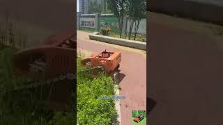 remote control crawler slasher mower made by Vigorun Tech,Vigorun cordless rubber track lawn trimmer