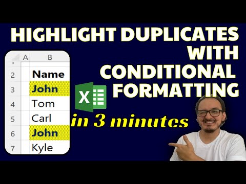 🔎 How to highlight duplicate values with Conditional Formatting in Excel