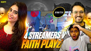 WORLD's IMPOSSIBLE 1vs4 EVEN 120 FPS STREAMER ARE SCARED ?? Faith PlayzZz BEST Moments PUBG Mobile