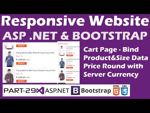 Responsive Website-ASP.NET&Bootstrap-Part 29-Online Shopping Site-Cart-Dynamic Data-Sever Currency