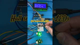 🔵🟢 Hall Effect Sensor Demonstration | Arduino + PWM LEDs | Magnetic Field Detection  #shorts #magnet