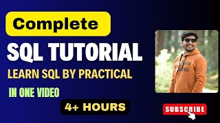 Complete SQL Course 🔥| Learn SQL from Beginner to Expert Step-by-Step 🚀"