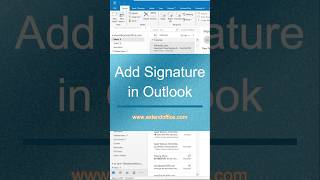 How to add signature in Outlook?