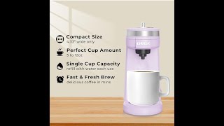 Amazon com  CHULUX Mini Coffee Maker for K Capsule, Single Serve Coffee Maker for One Cup Americano,