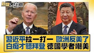 習近平拉一打一 歐洲反美了 白痴才聽拜登 德國學者嘲美 新聞大白話 20221108