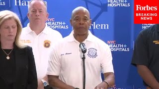 NYC Mayor Adams Holds Press Briefing After Off-Duty CBP Officer Allegedly Shot By Illegal Immigrant