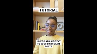 How to Use Alt-Text to Make Your Instagram Posts More Accessible #shorts