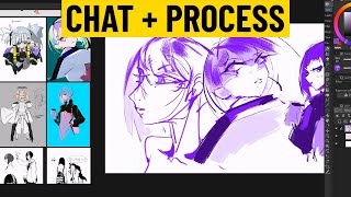 Sketch with me, Faces, Shapes vs. Lines【chat + process】