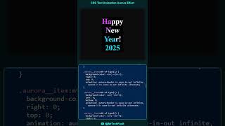 Aurora Text Animation with CSS #coding #code #css #html #cssanimation