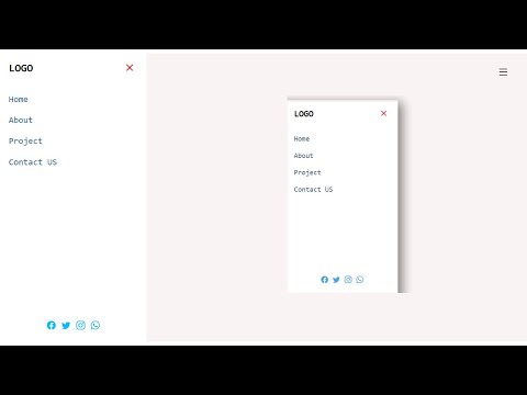 Create a Responsive Sidebar with Html Css and JS