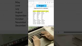 LEARN how to convert the text in UPPERCASE,lowercase and Propercase in excel #fyp #excel #shorts