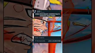when orochimaru underestimate naruto's true power #anime #animelover #naruto