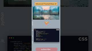 Frosted Glass UI in 30 Seconds! 😍 | HTML CSS Magic ✨