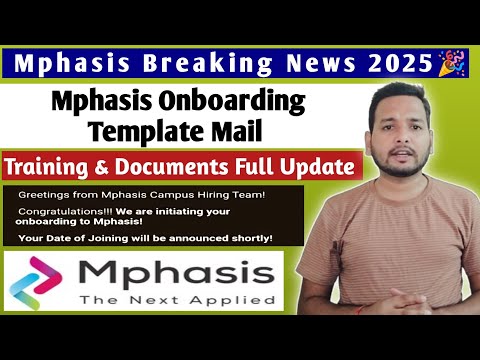 Mphasis Onboarding Template Mail For Candidates 2025 | Offer Letter | Training & Documents Update