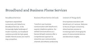 Welcome to SolveForce Your Partner for Cutting Edge Telecommunications and IT Solutions