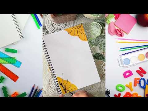 Easy Border Design For Front Page | School Project | Assignment | Journal |Project #frontpagedesign
