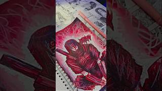 Drawing Itachi Uchiha with pen#drawing #art #itachi #naruto #trending #shorts #anime #animeeart