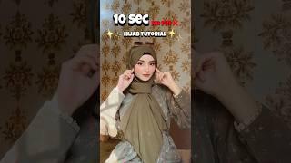 Quick 10 Second No Pin Hijab Tutorial /Full Video By Areeba_tahir_ #hijabtutorial #tutorial #shorts