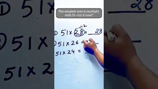 Want to multiply with 51? This trick will blow your mind! 🔥#MathHacks #MathTricksForAll