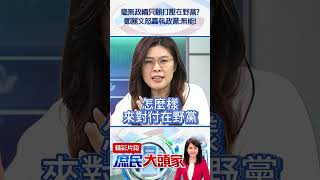 毫無政績只顧打壓在野黨？　鄭麗文怒轟執政黨：無能！@庶民大頭家#shorts #財劃法 #民進黨 #國民黨 #鄭麗文