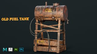 Rusty Fuel Tank | 3D Game Prop | JIDA Kanpur #3dassets #3d
