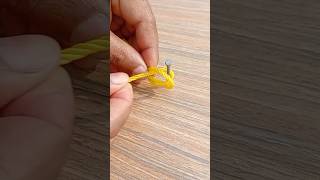 # Easy way to tie a rope to a nail #