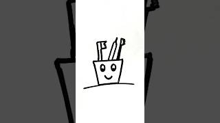 how to draw a drawing of cup of brush #art #alphabetart #alphabetdrawing #alphabetart