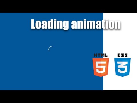 Loading animation by HTML  & CSS