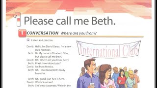 CD1 Unit1- Please Call Me Beth - Student Book Interchange 4 Edition With Jack C. Richards