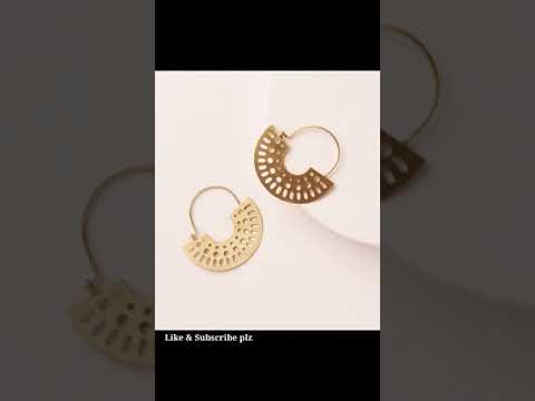 Gold Hoop Earrings Design Ideas! Hoop Earrings Design!#goldhoopearringdesignideas#shorts#UNIQUEWORLD
