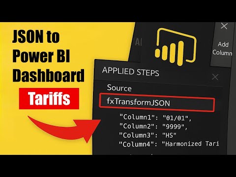 How to Create Power BI Dashboard Importing JSON to Tariff Data