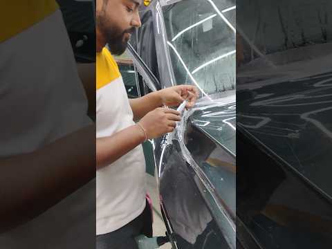ppf cutting and IPA water lock for jeep compass bonnet paint protection film #ppf #shorts #detailing
