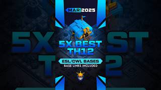 5 TH12 War Bases 2025 for Clash of clans #baselayouts #clashofclans #th12warbaselink