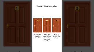 Choose a door to stay alive #brainbytes #puzzle #shortsfeed #riddles #brainteasers #quiz #viral
