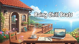 24/7 Study Lofi Radio - Rainy Oceanview Cafe Vibes 🌧️ | Lofi Music to Study, Work & Breathe
